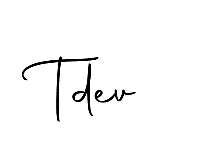 Make a beautiful signature design for name Tdev. With this signature (Autography-DOLnW) style, you can create a handwritten signature for free. Tdev signature style 10 images and pictures png