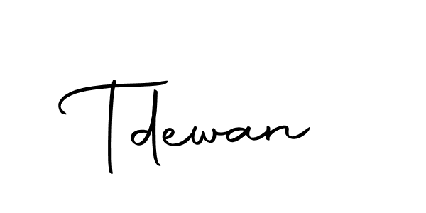 How to make Tdewan name signature. Use Autography-DOLnW style for creating short signs online. This is the latest handwritten sign. Tdewan signature style 10 images and pictures png