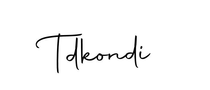 Create a beautiful signature design for name Tdkondi. With this signature (Autography-DOLnW) fonts, you can make a handwritten signature for free. Tdkondi signature style 10 images and pictures png