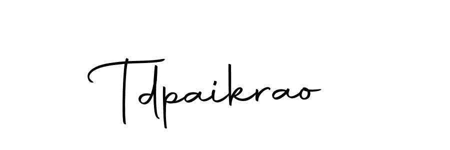 Design your own signature with our free online signature maker. With this signature software, you can create a handwritten (Autography-DOLnW) signature for name Tdpaikrao. Tdpaikrao signature style 10 images and pictures png