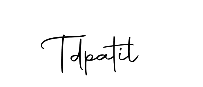 Use a signature maker to create a handwritten signature online. With this signature software, you can design (Autography-DOLnW) your own signature for name Tdpatil. Tdpatil signature style 10 images and pictures png