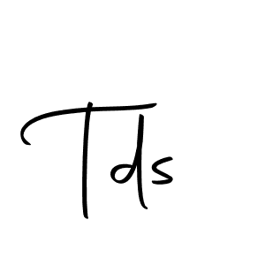 Create a beautiful signature design for name Tds. With this signature (Autography-DOLnW) fonts, you can make a handwritten signature for free. Tds signature style 10 images and pictures png