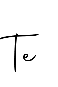 Create a beautiful signature design for name Te. With this signature (Autography-DOLnW) fonts, you can make a handwritten signature for free. Te signature style 10 images and pictures png