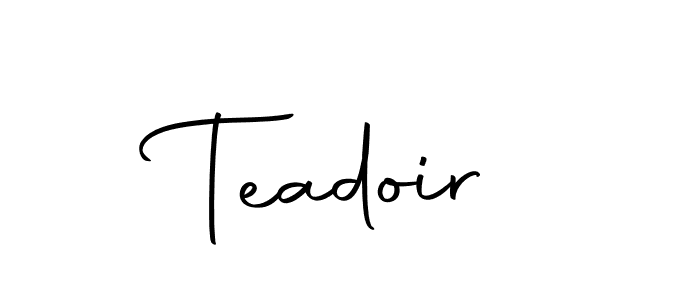 Create a beautiful signature design for name Teadoir. With this signature (Autography-DOLnW) fonts, you can make a handwritten signature for free. Teadoir signature style 10 images and pictures png