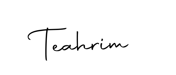 You can use this online signature creator to create a handwritten signature for the name Teahrim. This is the best online autograph maker. Teahrim signature style 10 images and pictures png