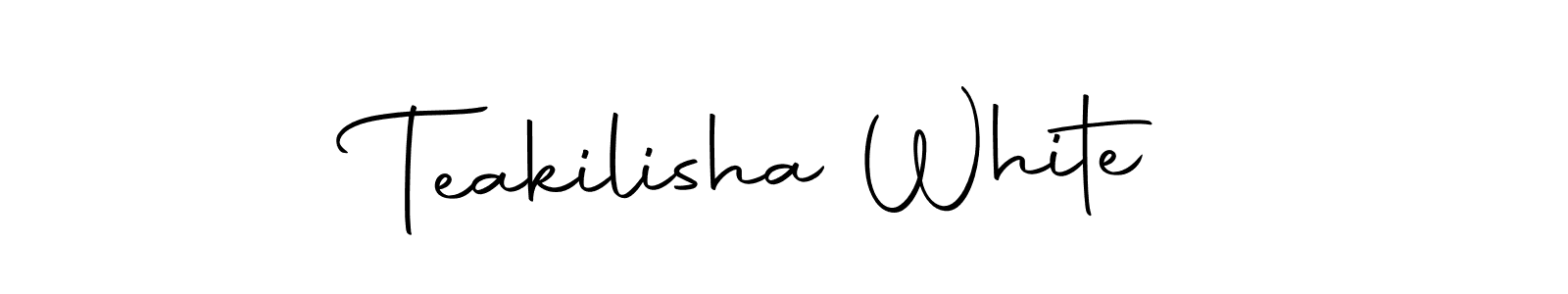 Also we have Teakilisha White name is the best signature style. Create professional handwritten signature collection using Autography-DOLnW autograph style. Teakilisha White signature style 10 images and pictures png