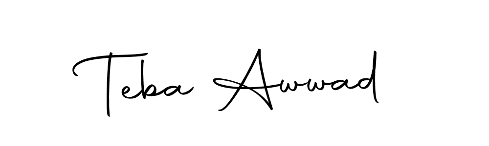 Also we have Teba Awwad name is the best signature style. Create professional handwritten signature collection using Autography-DOLnW autograph style. Teba Awwad signature style 10 images and pictures png