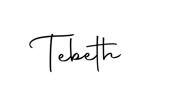 Design your own signature with our free online signature maker. With this signature software, you can create a handwritten (Autography-DOLnW) signature for name Tebeth. Tebeth signature style 10 images and pictures png