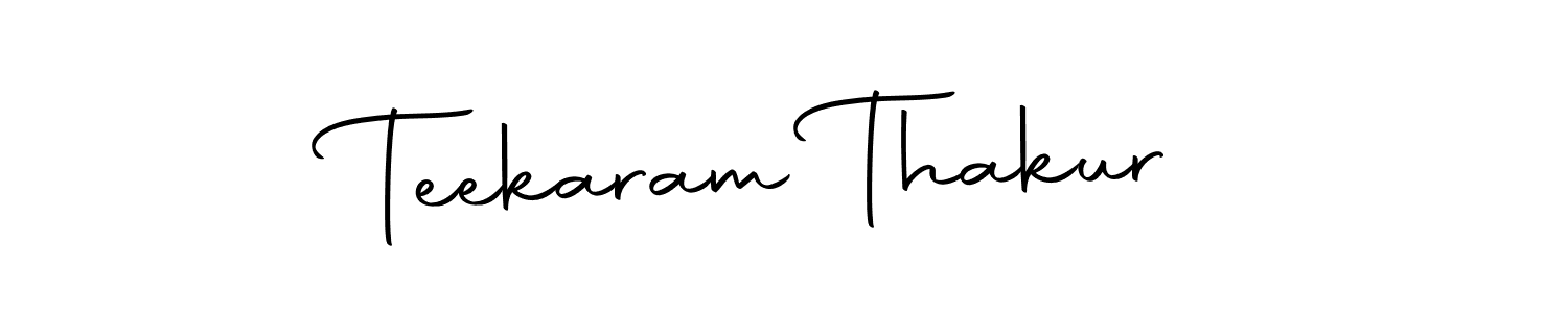 How to make Teekaram Thakur name signature. Use Autography-DOLnW style for creating short signs online. This is the latest handwritten sign. Teekaram Thakur signature style 10 images and pictures png