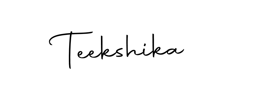 Make a beautiful signature design for name Teekshika. With this signature (Autography-DOLnW) style, you can create a handwritten signature for free. Teekshika signature style 10 images and pictures png