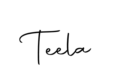 Design your own signature with our free online signature maker. With this signature software, you can create a handwritten (Autography-DOLnW) signature for name Teela. Teela signature style 10 images and pictures png