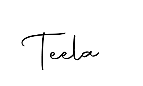 Design your own signature with our free online signature maker. With this signature software, you can create a handwritten (Autography-DOLnW) signature for name Teela. Teela signature style 10 images and pictures png