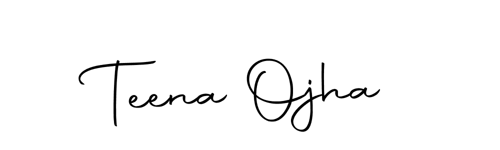 Design your own signature with our free online signature maker. With this signature software, you can create a handwritten (Autography-DOLnW) signature for name Teena Ojha. Teena Ojha signature style 10 images and pictures png