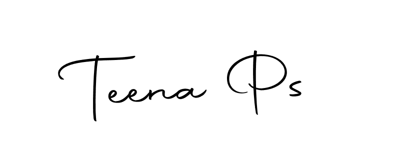 Use a signature maker to create a handwritten signature online. With this signature software, you can design (Autography-DOLnW) your own signature for name Teena Ps. Teena Ps signature style 10 images and pictures png