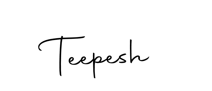 Use a signature maker to create a handwritten signature online. With this signature software, you can design (Autography-DOLnW) your own signature for name Teepesh. Teepesh signature style 10 images and pictures png
