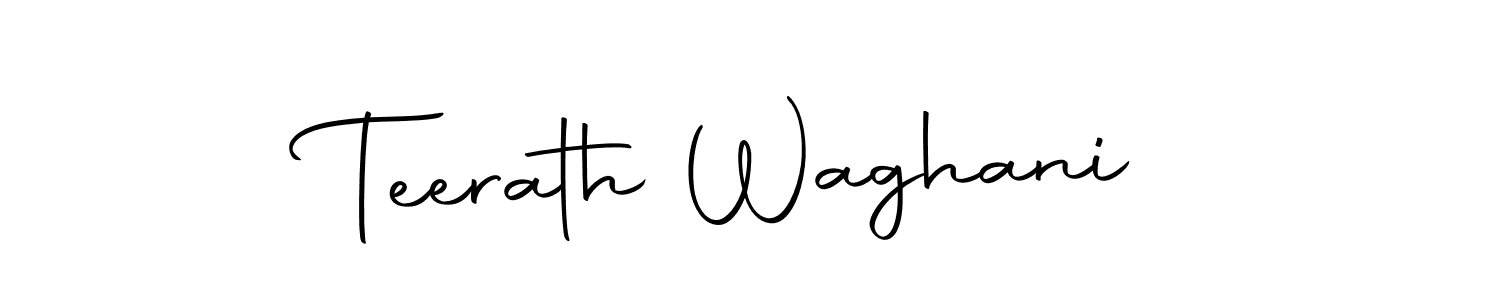 How to make Teerath Waghani signature? Autography-DOLnW is a professional autograph style. Create handwritten signature for Teerath Waghani name. Teerath Waghani signature style 10 images and pictures png