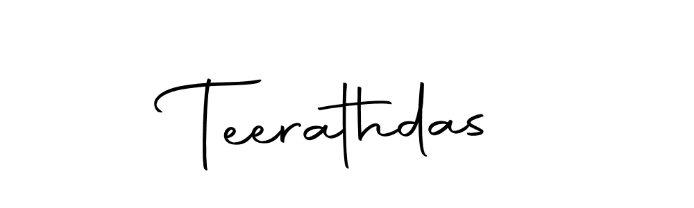 Teerathdas stylish signature style. Best Handwritten Sign (Autography-DOLnW) for my name. Handwritten Signature Collection Ideas for my name Teerathdas. Teerathdas signature style 10 images and pictures png