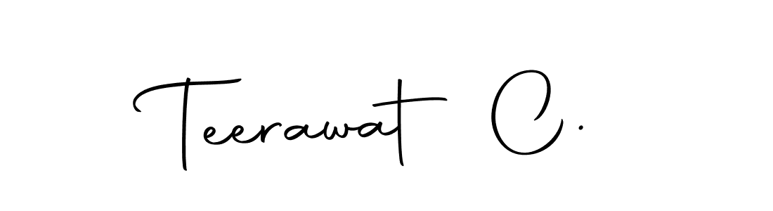 Use a signature maker to create a handwritten signature online. With this signature software, you can design (Autography-DOLnW) your own signature for name Teerawat C.. Teerawat C. signature style 10 images and pictures png