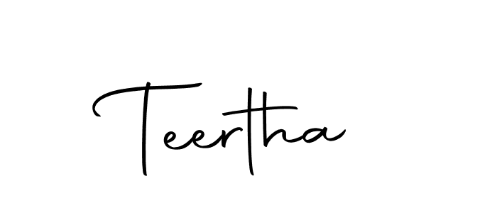 Teertha stylish signature style. Best Handwritten Sign (Autography-DOLnW) for my name. Handwritten Signature Collection Ideas for my name Teertha. Teertha signature style 10 images and pictures png