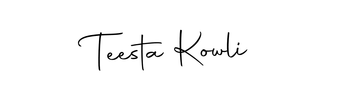 Make a beautiful signature design for name Teesta Kowli. Use this online signature maker to create a handwritten signature for free. Teesta Kowli signature style 10 images and pictures png