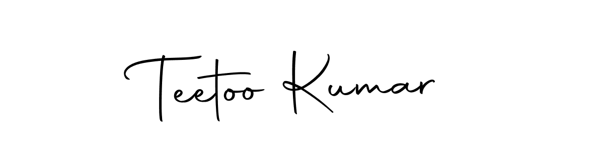 The best way (Autography-DOLnW) to make a short signature is to pick only two or three words in your name. The name Teetoo Kumar include a total of six letters. For converting this name. Teetoo Kumar signature style 10 images and pictures png