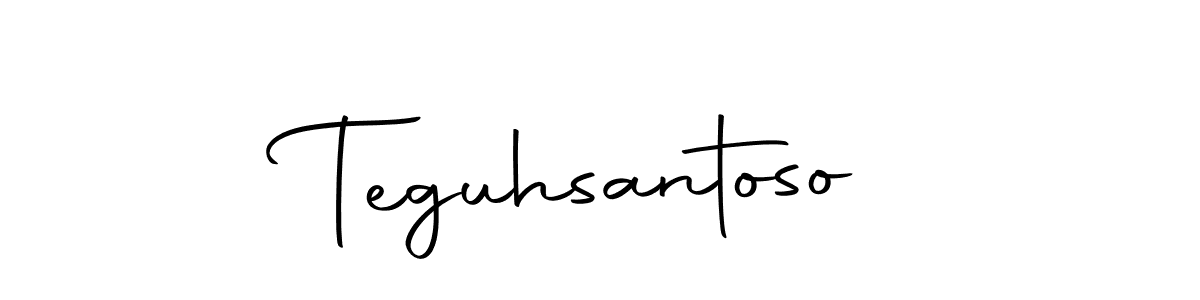 Design your own signature with our free online signature maker. With this signature software, you can create a handwritten (Autography-DOLnW) signature for name Teguhsantoso. Teguhsantoso signature style 10 images and pictures png