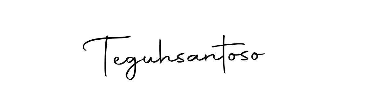 Design your own signature with our free online signature maker. With this signature software, you can create a handwritten (Autography-DOLnW) signature for name Teguhsantoso. Teguhsantoso signature style 10 images and pictures png