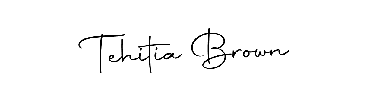 How to make Tehitia Brown name signature. Use Autography-DOLnW style for creating short signs online. This is the latest handwritten sign. Tehitia Brown signature style 10 images and pictures png