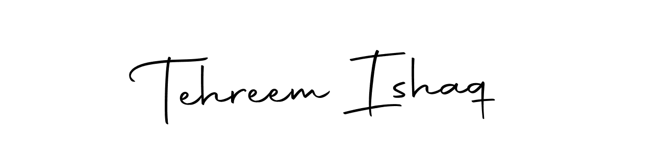 Create a beautiful signature design for name Tehreem Ishaq. With this signature (Autography-DOLnW) fonts, you can make a handwritten signature for free. Tehreem Ishaq signature style 10 images and pictures png