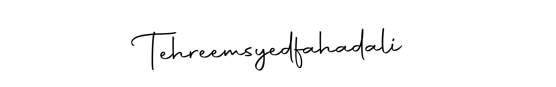Create a beautiful signature design for name Tehreemsyedfahadali. With this signature (Autography-DOLnW) fonts, you can make a handwritten signature for free. Tehreemsyedfahadali signature style 10 images and pictures png