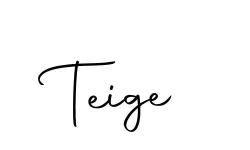 How to make Teige name signature. Use Autography-DOLnW style for creating short signs online. This is the latest handwritten sign. Teige signature style 10 images and pictures png