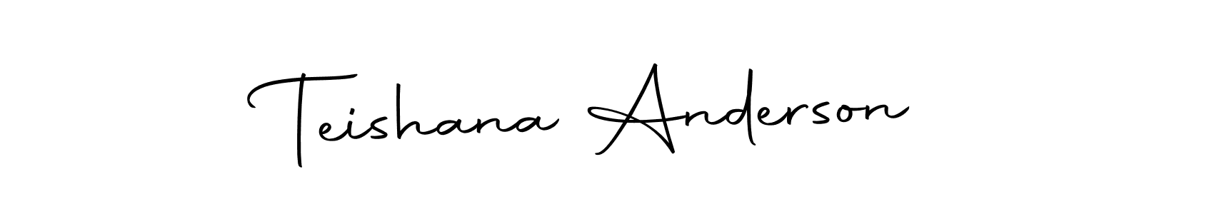 Create a beautiful signature design for name Teishana Anderson. With this signature (Autography-DOLnW) fonts, you can make a handwritten signature for free. Teishana Anderson signature style 10 images and pictures png