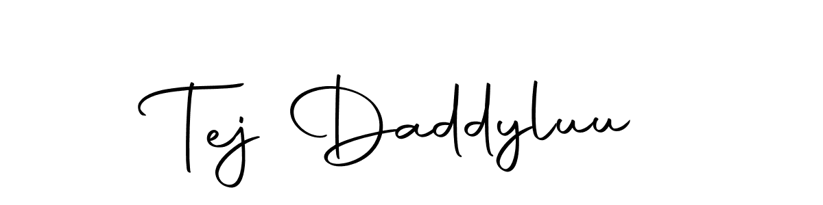 You should practise on your own different ways (Autography-DOLnW) to write your name (Tej Daddyluu) in signature. don't let someone else do it for you. Tej Daddyluu signature style 10 images and pictures png