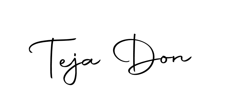 You should practise on your own different ways (Autography-DOLnW) to write your name (Teja Don) in signature. don't let someone else do it for you. Teja Don signature style 10 images and pictures png