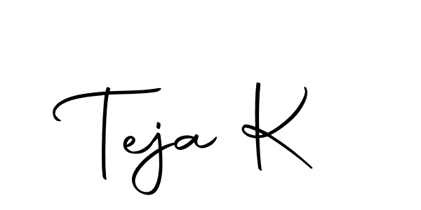 The best way (Autography-DOLnW) to make a short signature is to pick only two or three words in your name. The name Teja K include a total of six letters. For converting this name. Teja K signature style 10 images and pictures png