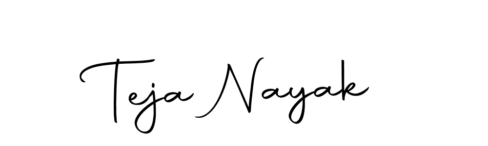 How to make Teja Nayak name signature. Use Autography-DOLnW style for creating short signs online. This is the latest handwritten sign. Teja Nayak signature style 10 images and pictures png