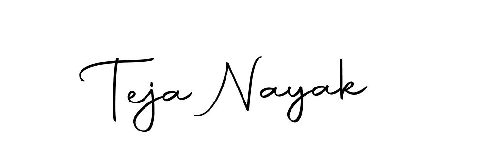 How to make Teja Nayak name signature. Use Autography-DOLnW style for creating short signs online. This is the latest handwritten sign. Teja Nayak signature style 10 images and pictures png