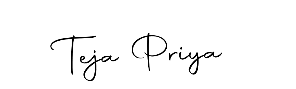 Make a short Teja Priya signature style. Manage your documents anywhere anytime using Autography-DOLnW. Create and add eSignatures, submit forms, share and send files easily. Teja Priya signature style 10 images and pictures png
