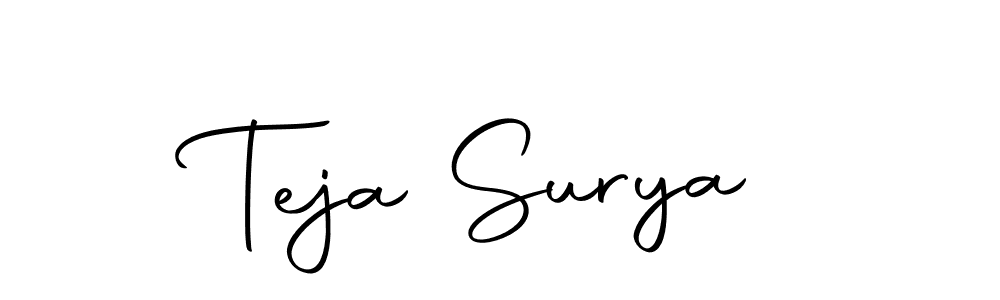 Use a signature maker to create a handwritten signature online. With this signature software, you can design (Autography-DOLnW) your own signature for name Teja Surya. Teja Surya signature style 10 images and pictures png