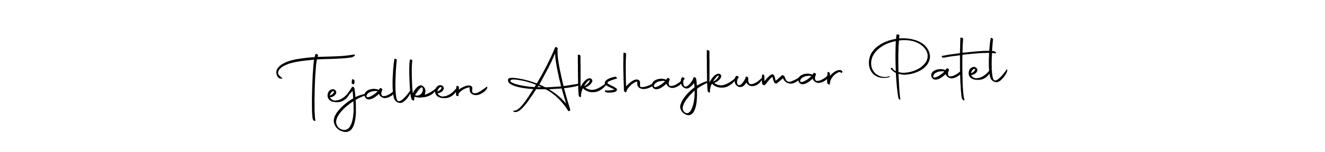 Design your own signature with our free online signature maker. With this signature software, you can create a handwritten (Autography-DOLnW) signature for name Tejalben Akshaykumar Patel. Tejalben Akshaykumar Patel signature style 10 images and pictures png