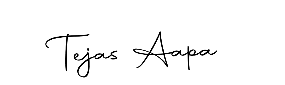 You should practise on your own different ways (Autography-DOLnW) to write your name (Tejas Aapa) in signature. don't let someone else do it for you. Tejas Aapa signature style 10 images and pictures png