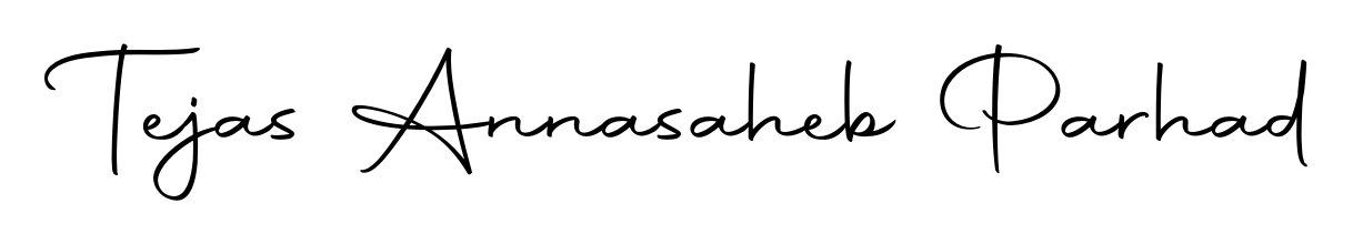 A timeless handwritten aesthetic for Tejas Annasaheb Parhad. The Autography-DOLnW font gives your signature a handcrafted feel with natural curves. Tejas Annasaheb Parhad signature style 10 images and pictures png