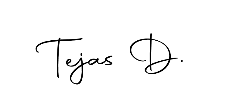 You should practise on your own different ways (Autography-DOLnW) to write your name (Tejas D.) in signature. don't let someone else do it for you. Tejas D. signature style 10 images and pictures png