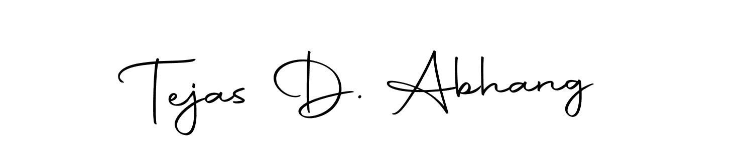 You should practise on your own different ways (Autography-DOLnW) to write your name (Tejas D. Abhang) in signature. don't let someone else do it for you. Tejas D. Abhang signature style 10 images and pictures png