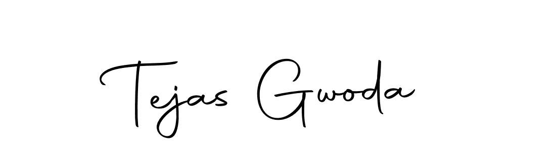 How to make Tejas Gwoda name signature. Use Autography-DOLnW style for creating short signs online. This is the latest handwritten sign. Tejas Gwoda signature style 10 images and pictures png