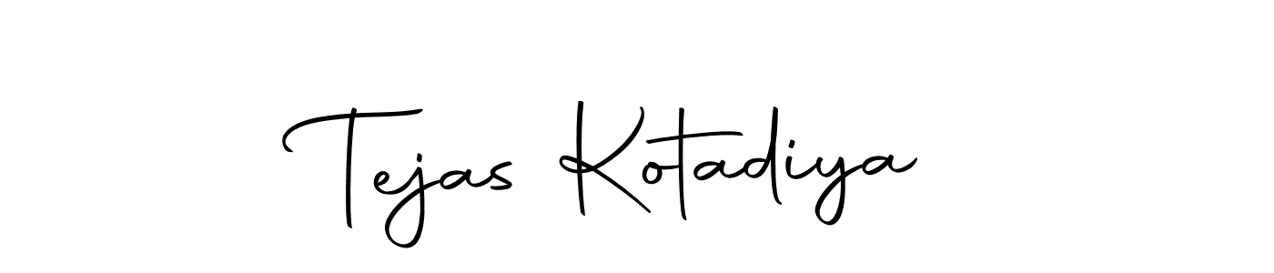 How to make Tejas Kotadiya name signature. Use Autography-DOLnW style for creating short signs online. This is the latest handwritten sign. Tejas Kotadiya signature style 10 images and pictures png