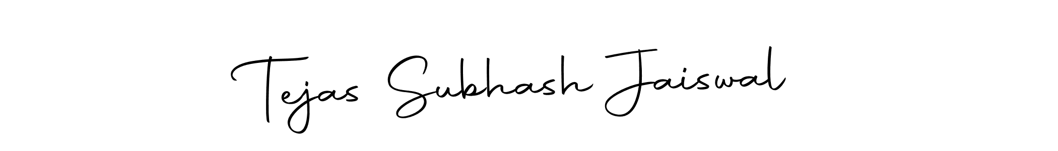 How to make Tejas Subhash Jaiswal name signature. Use Autography-DOLnW style for creating short signs online. This is the latest handwritten sign. Tejas Subhash Jaiswal signature style 10 images and pictures png