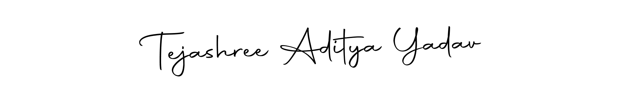 You should practise on your own different ways (Autography-DOLnW) to write your name (Tejashree Aditya Yadav) in signature. don't let someone else do it for you. Tejashree Aditya Yadav signature style 10 images and pictures png