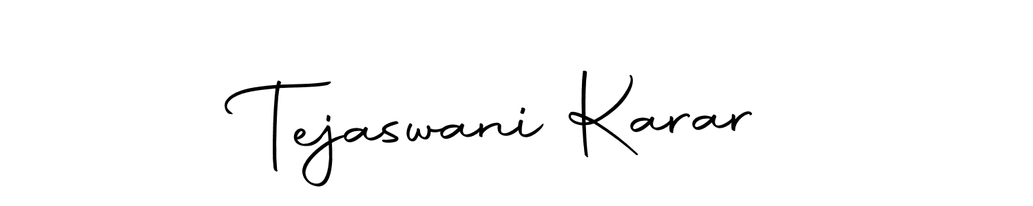 You should practise on your own different ways (Autography-DOLnW) to write your name (Tejaswani Karar) in signature. don't let someone else do it for you. Tejaswani Karar signature style 10 images and pictures png