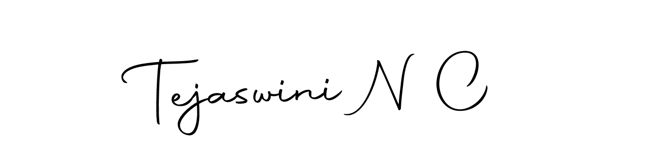 Use a signature maker to create a handwritten signature online. With this signature software, you can design (Autography-DOLnW) your own signature for name Tejaswini N C. Tejaswini N C signature style 10 images and pictures png